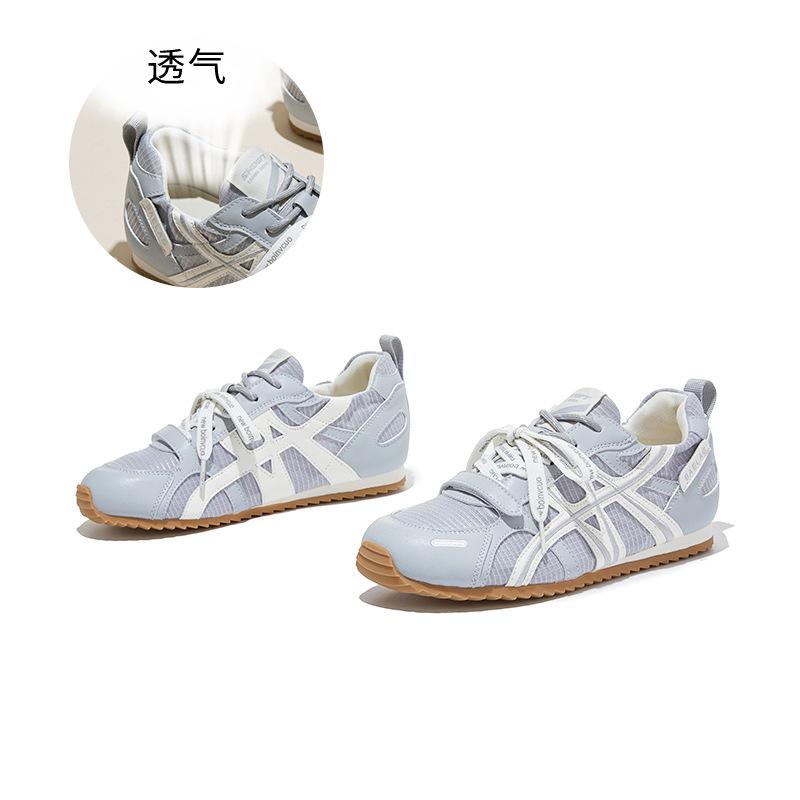 

New platform German training shoes women s summer breathable mesh sports Forrest Gump shoes casual versatile outdoor shoes children 40 сірий колір