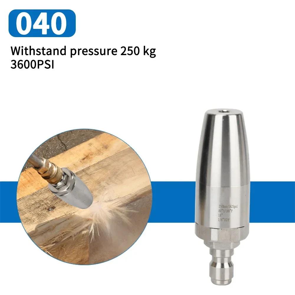 

25/35/40/55mm Car Wash High Pressure Water Gun Nozzle Stainless Steel Lotus Nozzle 360° Rotating Rust Removing Quick Connector
