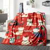 Cats In Christmas Outfits With Snowflakes And Gifts Throw Personalized Blanket Customize Your Name Warmthful Decor For Sofa Couch Office Bed Picnics