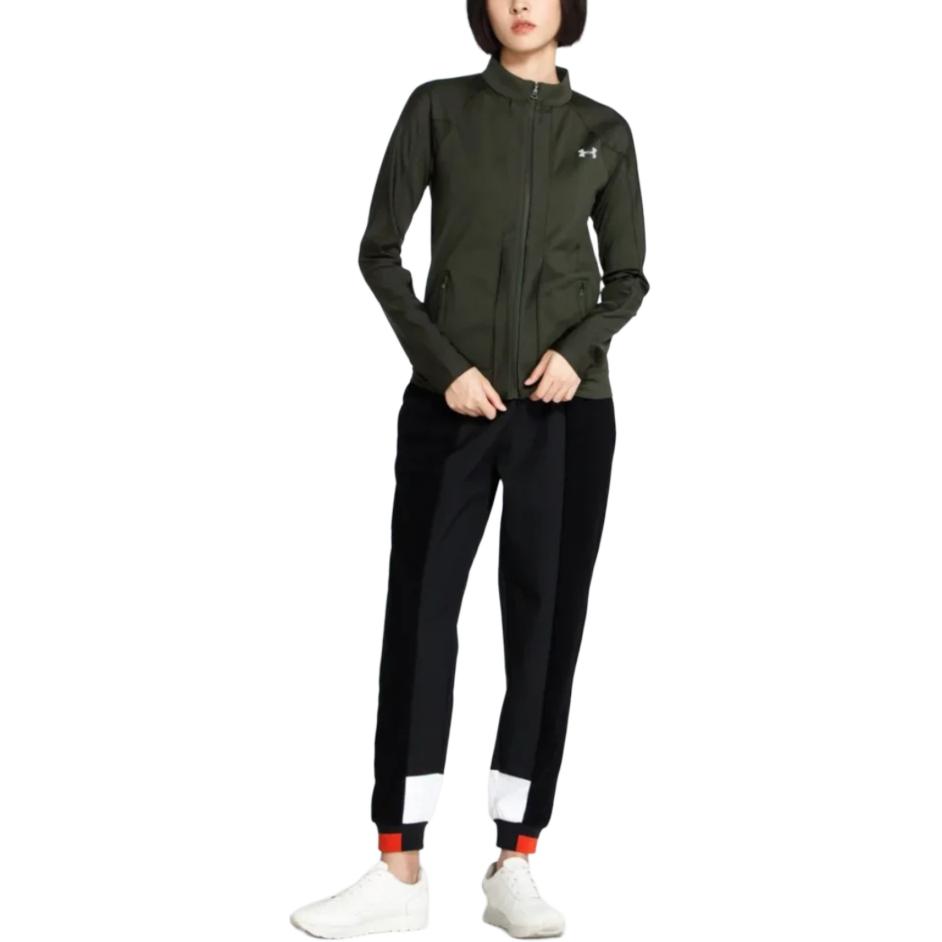 Under Armour Jednolity kolor kurtka z zamkiem pod szyją damskie kurtki Oliwkowy 1317295-357