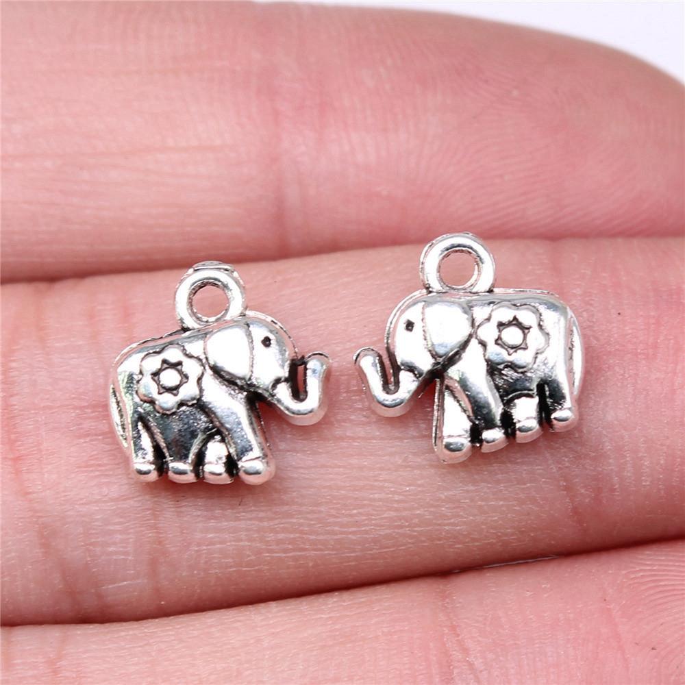 Charms Small Elephant Pendants Kids' Jewelry Materials QC115