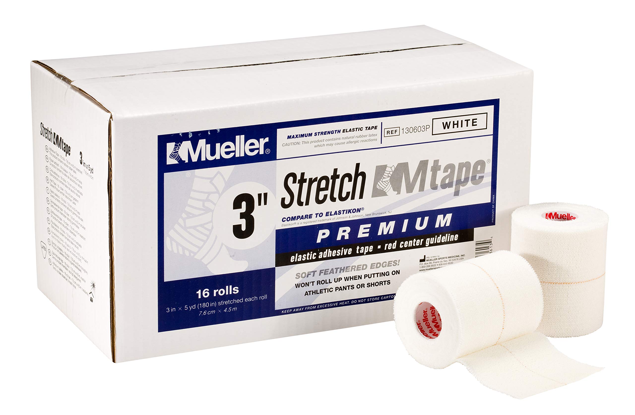 

Mueller Stretch Mtape Premium 76 мм фиксирующая эластичная лента Team Pack 130603p 76 мм [16 штук]