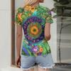 Ladies Slim Bottom T-shirt Fashion Casual   Round Neck Pullover Short Sleeve Top