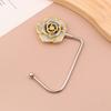 Elegant Gradient Rose Bag Purse Hook Portable Handbag Hanger Fashion Foldable Table Hook Organizer Desk Side Hooks