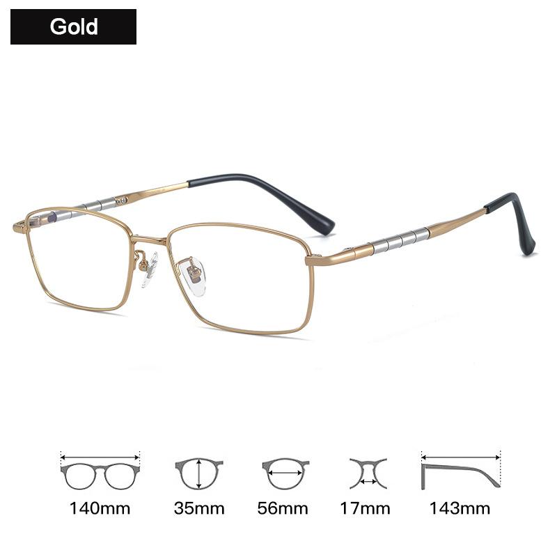 

Brand Replica Bamboo Temple Design Eyewear Pure Titanium Half-rim Men Business Glasses Frame Trends Casual Eyeglasses Demo Lens золотой