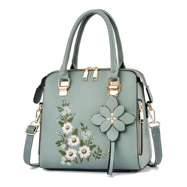 Luxus-Stickerei-Handtasche für Damen PU-Leder Quaste Umhängetasche Designer-Henkeltasche Marke Damen-Schultertasche bolso