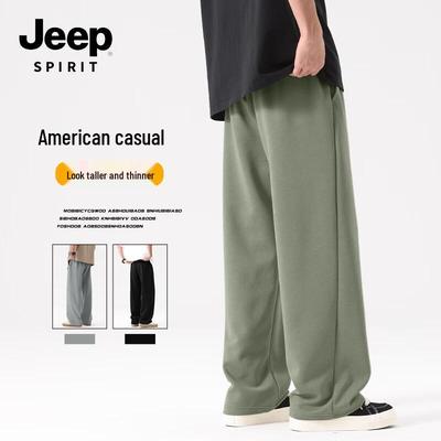 JEEP SPIRIT Calças de Moletom Masculinas High Street Soltas Retas