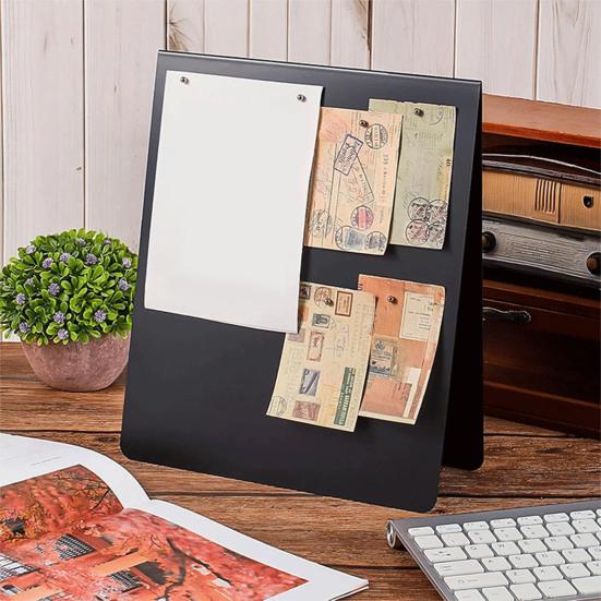 Magnetic Bulletin Board 12 X 10 Inch Metal Display Board Double-Sided Dry