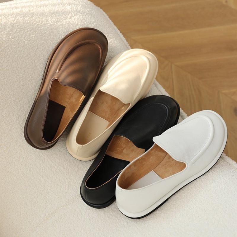 Fashion Size 35-40 Women Flats Loafers Soft Leather Low Heels Shoes 2025 Summer Casual Slip on Daily Office Lady Dress Shoes Zapatos