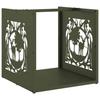 Firewood Rack Olive Green 40 x 40 x 40 cm Cold Rolled Steel