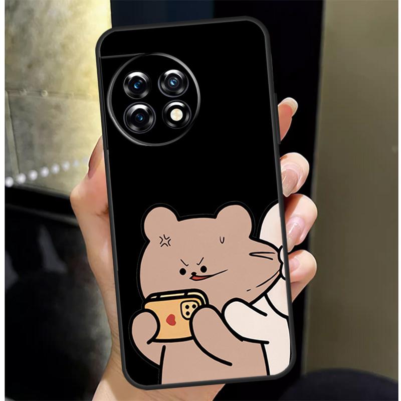 Funny Animal Dog Cats Tiger Couple Cover For OnePlus Nord 4 CE 3 2 Lite N30 N20 N10 OnePlus 13 12 11 10 Pro 10T 8T 12R 13R Case