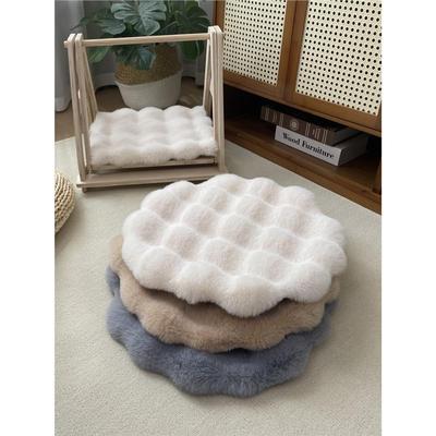 Round Plush Pet Bed with Blanket - Cozy Cat Sleeping Pad & Dog Mat for Autumn/Winter