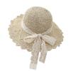 New Summer Beach Hat For Women Popular Wide Brim Straw Bucket Hat With Lace Butterfly Female Outdoor Sunscreen Cap Party Gift