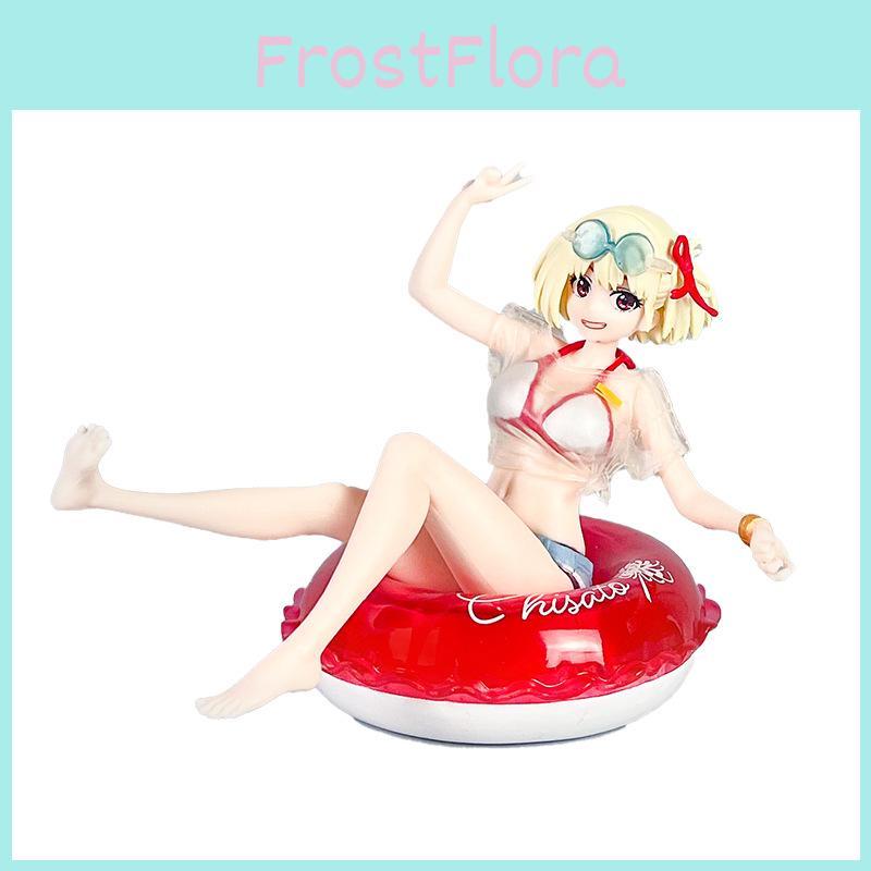 Lycoris Recoil Nishikigi Chisato Pvc Anime Model Sitting With Swim Ring For Fans