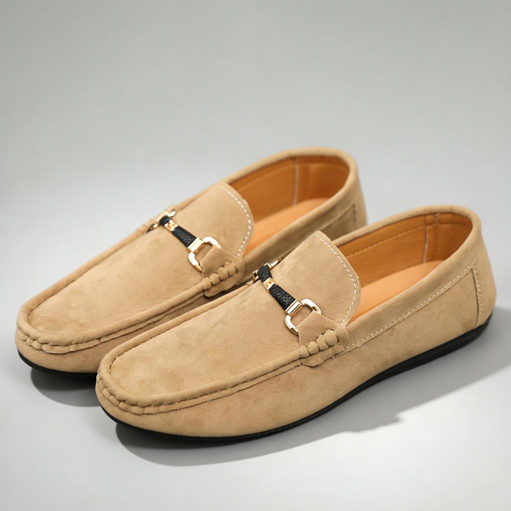 Classic Men's Suede Slip On Loafers Preppy Lightweight Breathable Wallking Driving Shoes Comfort Fashion Outdoor Men's Sneakers
