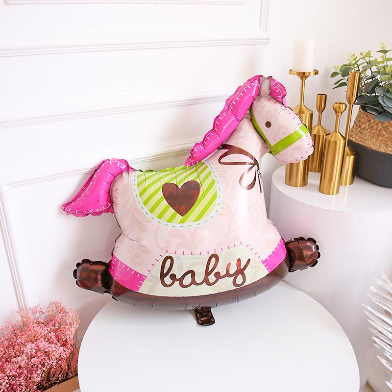 Baby Birthday & Back-to-School Cartoon Animal Balloons for Kids' Party - Giraffe & Elephant Theme