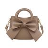 Women Solid Color Bowknot Casual Versatile Medium Crossbody Shoulder Bag