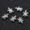 20Pcs Antique Silver Plated Turtle Spacer Beads Vintage Loose Beads For Jewelry Making Bracelet Diy Handmade 13X9Mm