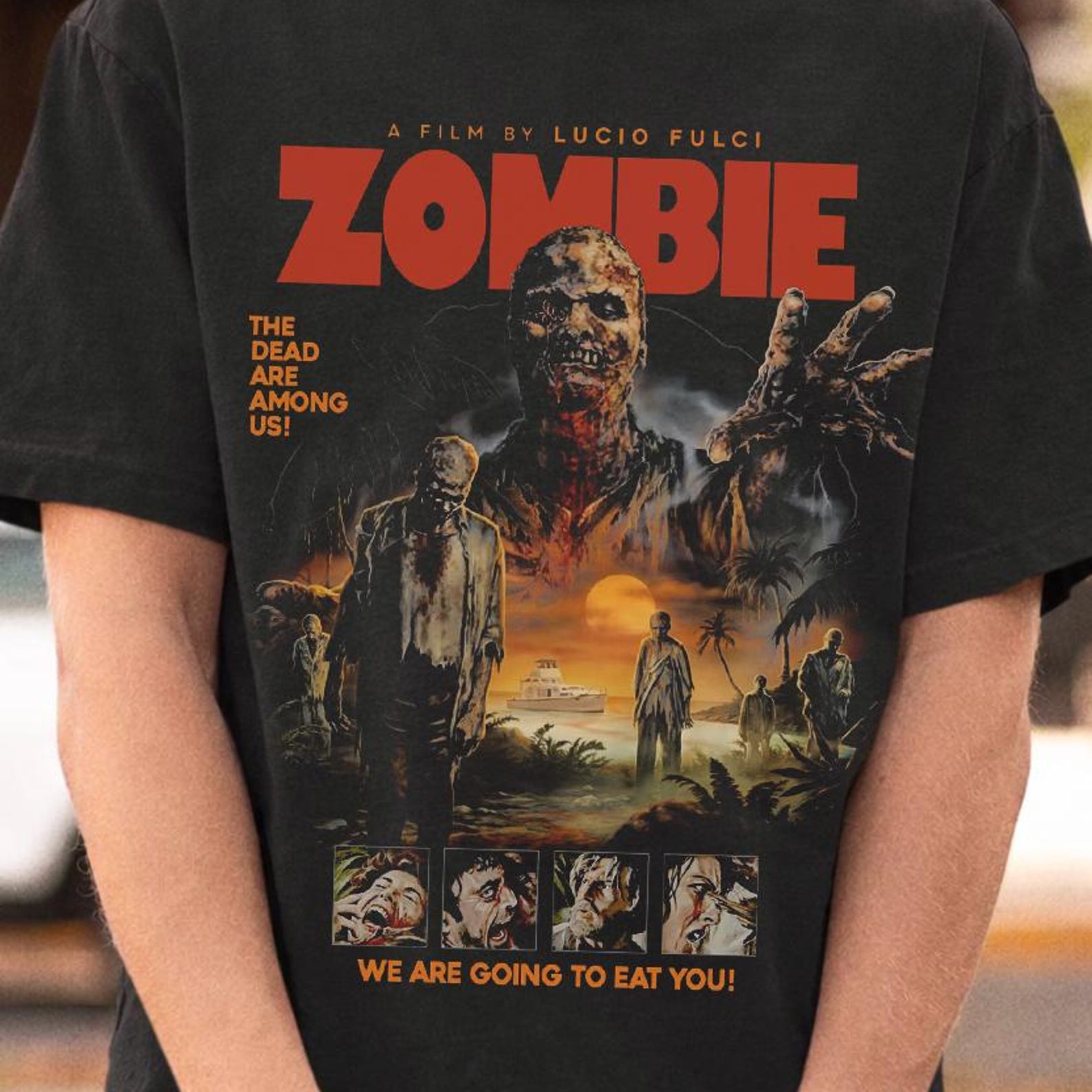 Zombie Horror Movie Shirt, Undead Apocalypse Graphic Tee, Scary Zombie Art Shirt, Spooky Season Horror Tee, Vintage Horror Fan Gift 2XL