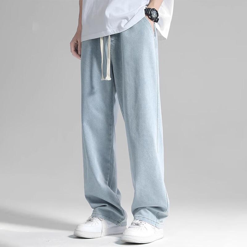 Men's Tencel Blend Lightweight Straight-Leg Jeans