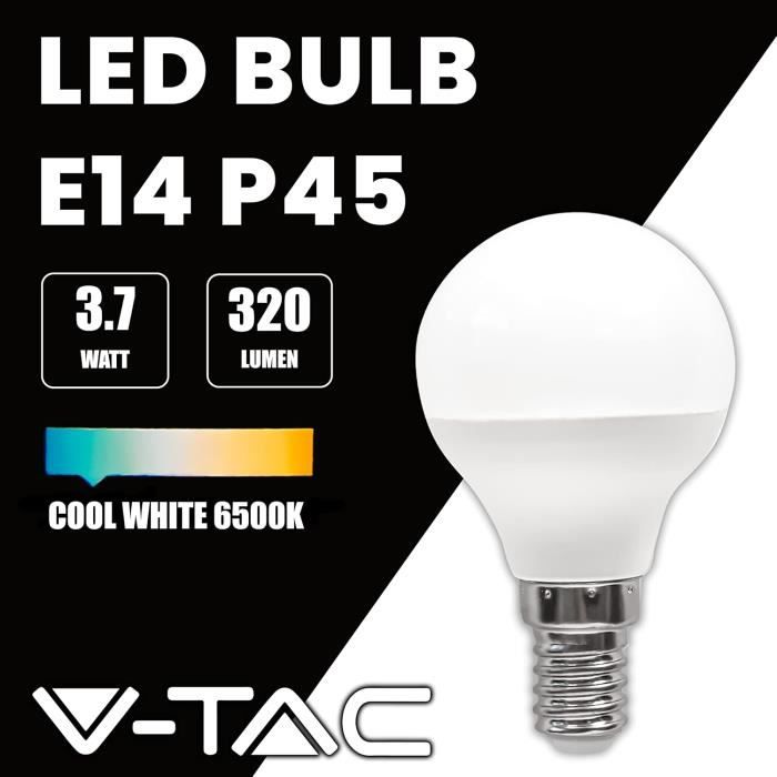 Ampoule led - v-tac - e14 - 3,7w - 320 lumen - 6500k blanc froid