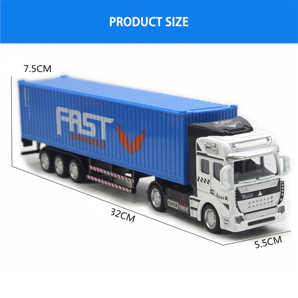 1/48 Crisis Detachable Pull Back Alloy Container Truck Toy, Construction Truck Model Toy, Simulation for Kids Birthday Gifts