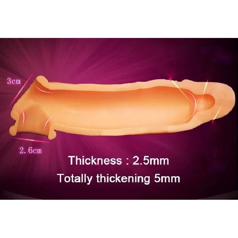 Kondomer Silikon Penis Extender Forstørrelsesermer Forsinket utløsning For voksne Intime varer Gjenbrukbare kondom Cock Rings