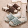 Linen slippers men spring and summer breathable silent home cool indoor hospitality cotton linen floor slippers women's four seasons