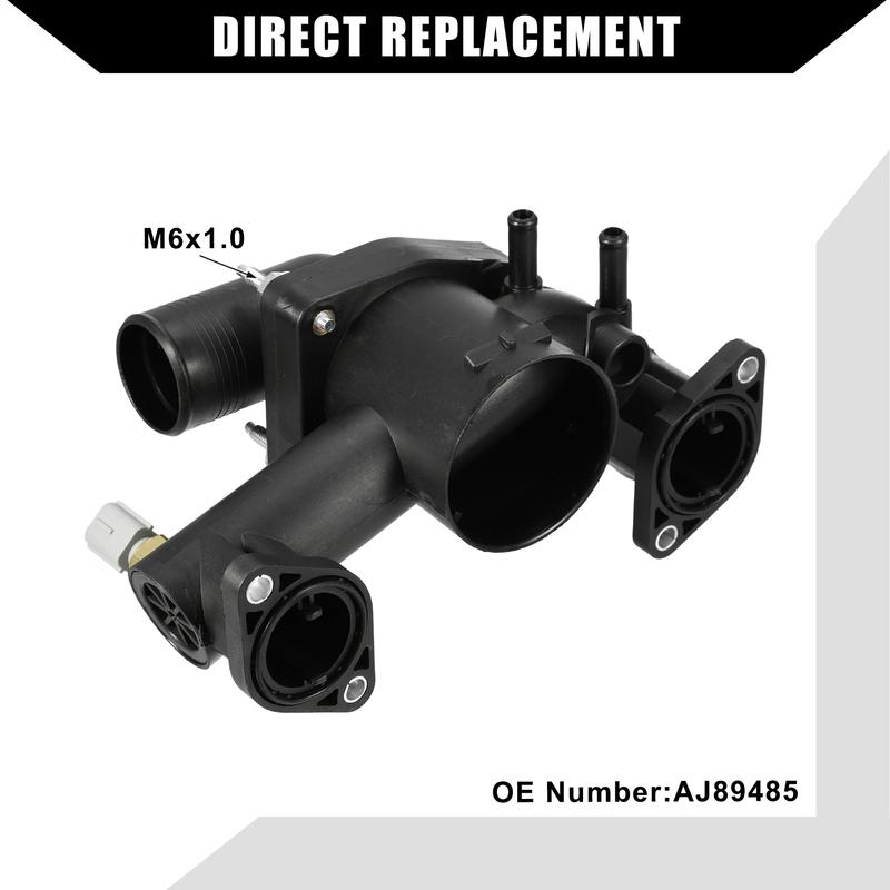 X Autohaux No.AJ89485 Engine Coolant Thermostat Housing Assembly for Jaguar XJ8 2004-2005