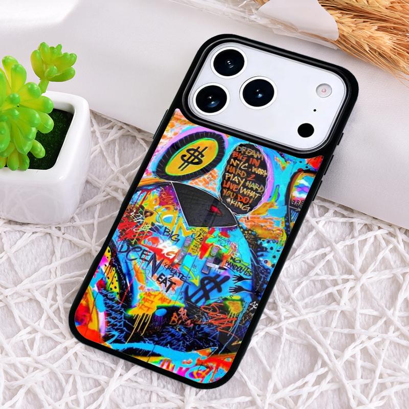 Graffiti Phone Case for iPhone 17 Air 16 15 11 12 14 13 Pro Max Shockproof Cover