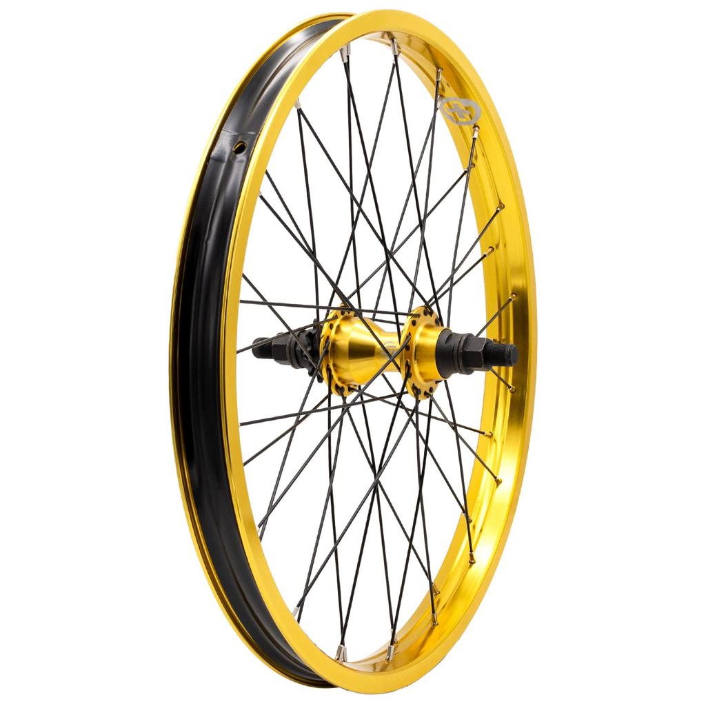Salt BMX Laufrad Everest Kassette Hinten 20 Zoll Kompatibel mit 14mm Achse Gold