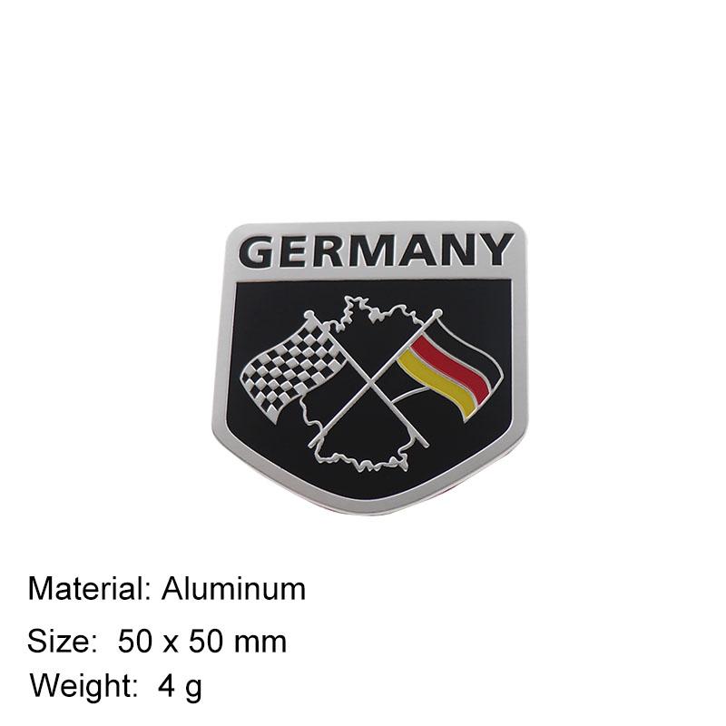3D Premium Deutsch Germany German Flag Map Logo for car Engine Hood Fender trunk Tail Rear Decal Emblem Badge Sticker