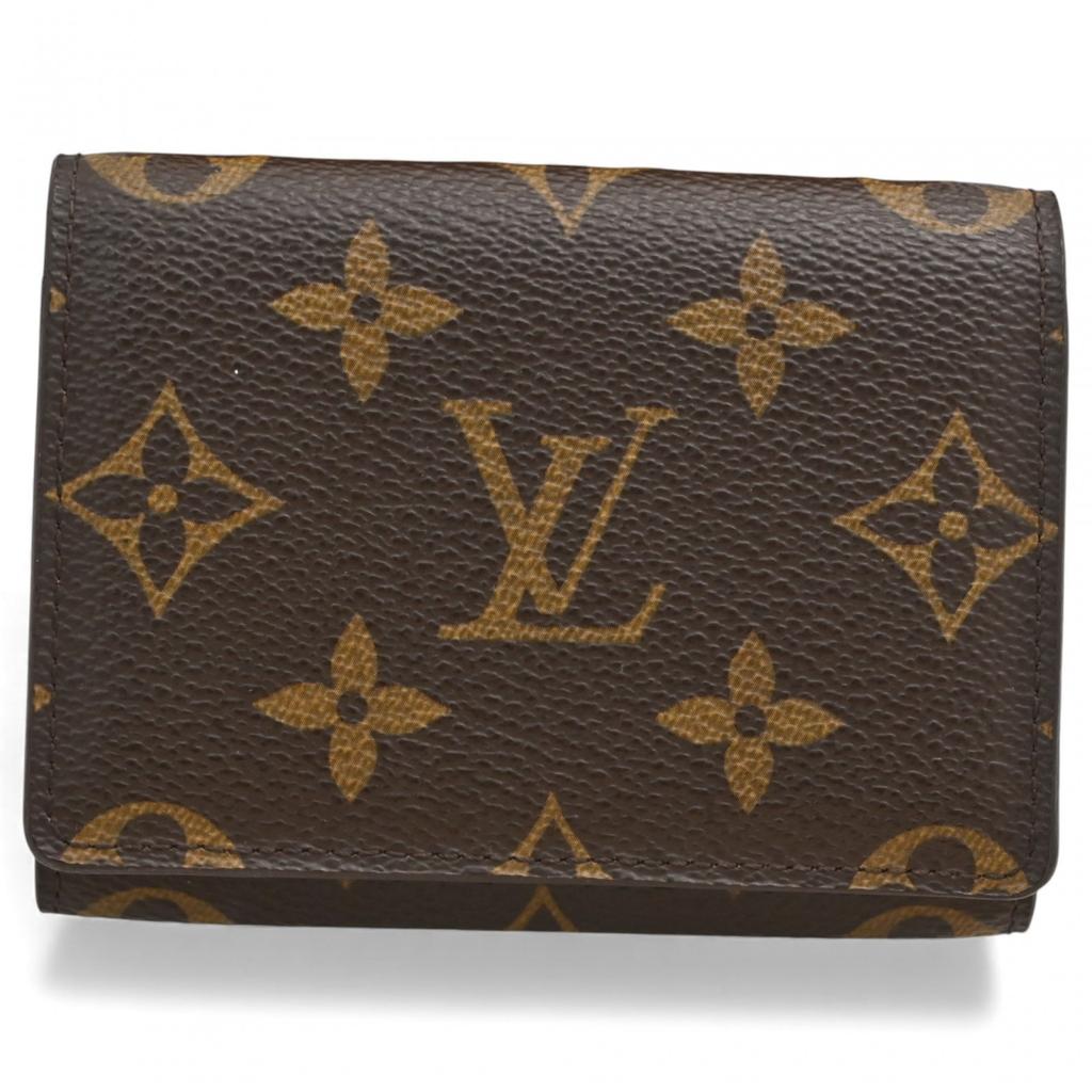 Auth LOUIS VUITTON Monogram Envelope Card Case M63801 lv6924rf Used