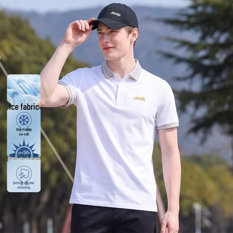 Jeep Men s Stylish Breathable Polo Shirt 4XL