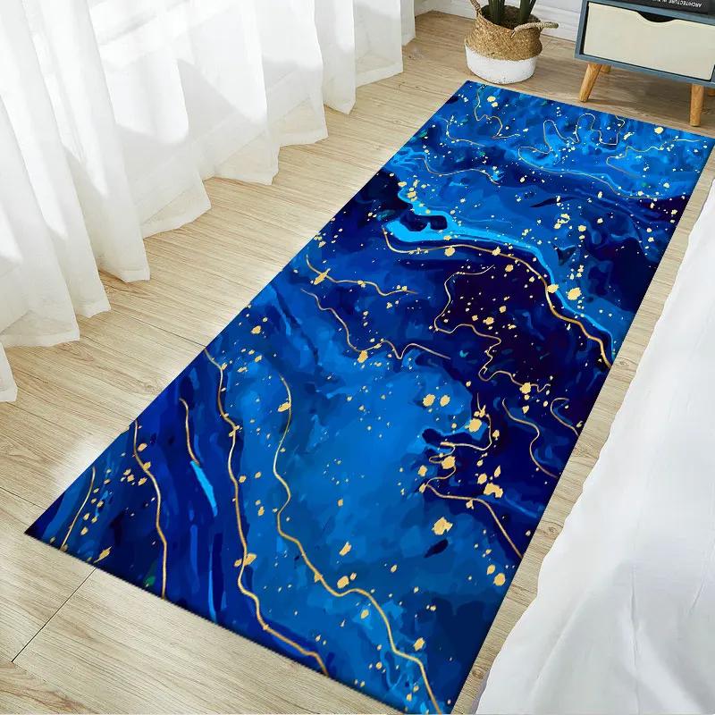 Abstract Colour Marble Pattern Kitchen Mat Living Room Carpet Anti-slip Bedroom Lounge Rug Dining Room Area Rug Floor Mat