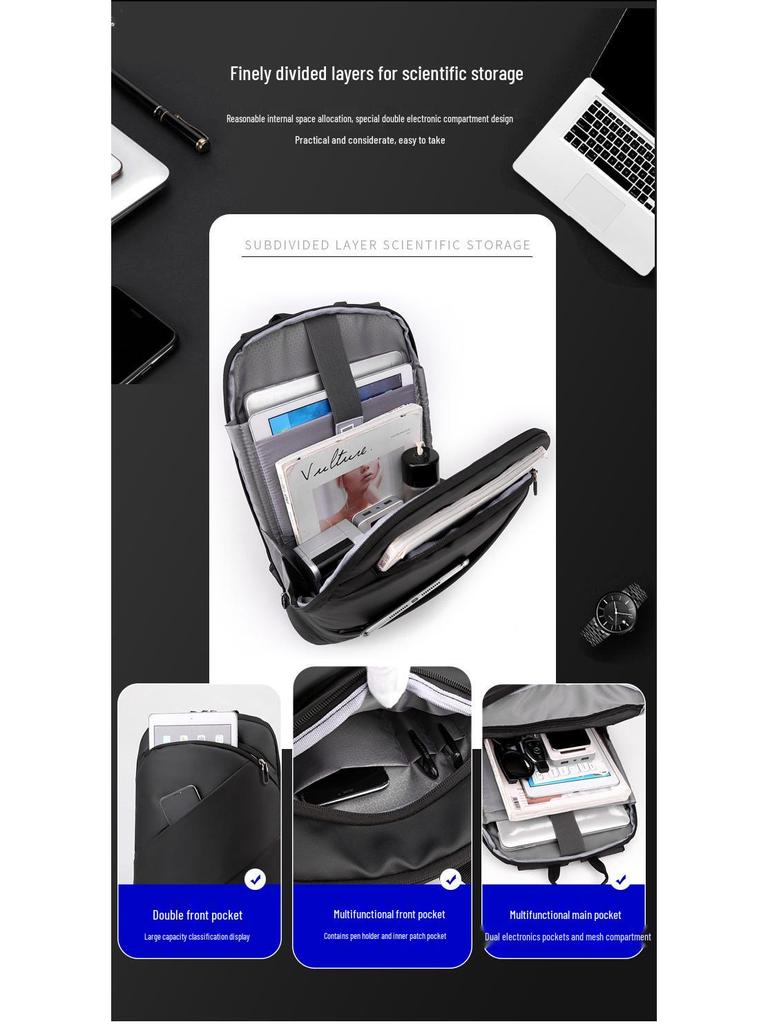 Ultra-thin Waterproof Backpack for Men and Women - High-End Travel, Fashion, Business, and Commuting.