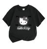 Boys Girls Casual Cute Cat Graphic T Shirt, 100% Cotton Short Sleeve Round Neck Soft Breathable Lightweight Tee Top for Daily Summer Outdoor Wear
