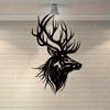 1pc Metal Deer Wall Art Rustic Lodge Decor Outdoor Silhouette Christmas Halloween New Year Gift