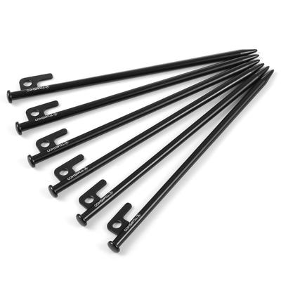 TOMSHOO 8 Inch /12 Inch Tent Pegs 6PCS Heavy Duty Steel Tent Stakes for Outdoor Camping Canopy