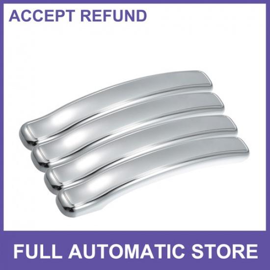 Exterior Door Handle Covers Four  for Chevrolet Silverado Silver Tone