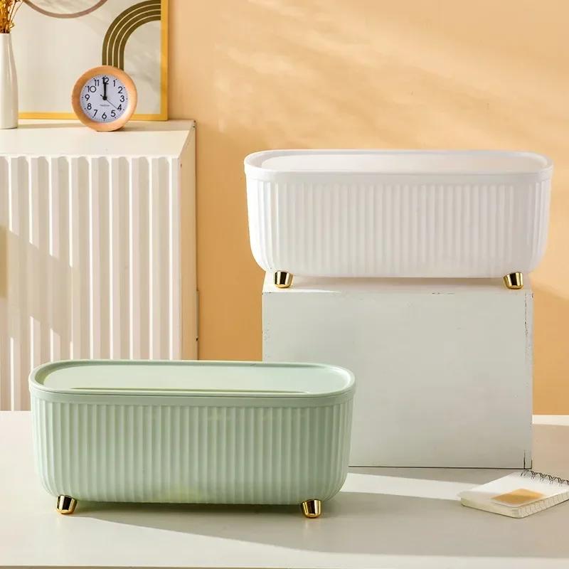 Streifen Draht Kabel Aufbewahrungskoffer Organizer Box Steckdosenstecker Aufbewahrungsbox Router Board Halterung für Haushalt Schlafzimmer Organizer Rattan