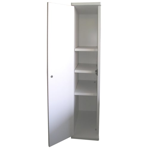 Asahi Wood Processing Slender Gap Storage Unit, 20cm Wide, White, SLK-9020ST-W
