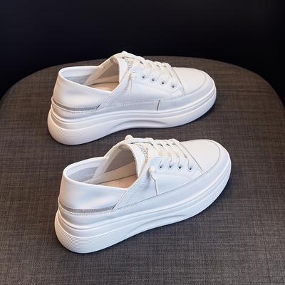 Women'Women's Shoes 2025 New Thick Soled Board Shoes Breathable Casual Sports Women's Shoes Versatile White Women's Shoes