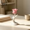 Niche Home Ornaments Modern Rose Sculpture, 3D Printed Minimalist Floral Decor, Abstract Valentine Day Gifts Flower Statue for Office, Elegant
