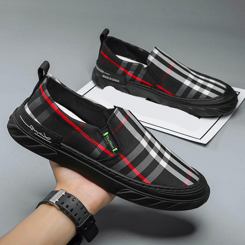 Shoes Men's Summer Ice Silk Cloth Breathable Student Canvas Shoes A Pedal All-match Work Casual Shoes