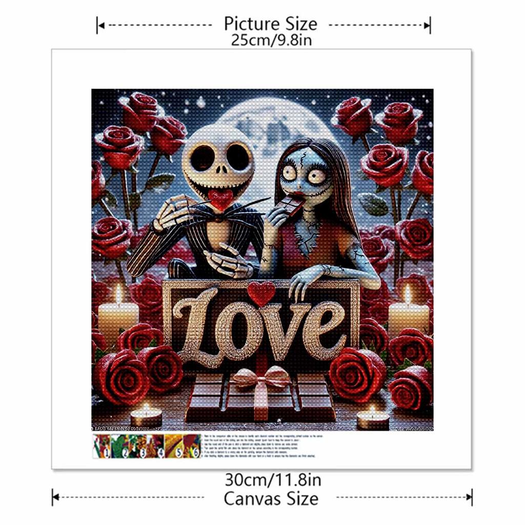 DIY Diamond Painting Round Diamond Jack and His Partner Full Diamond Mosaic Home Decoration Painting Cross Stitch Kit