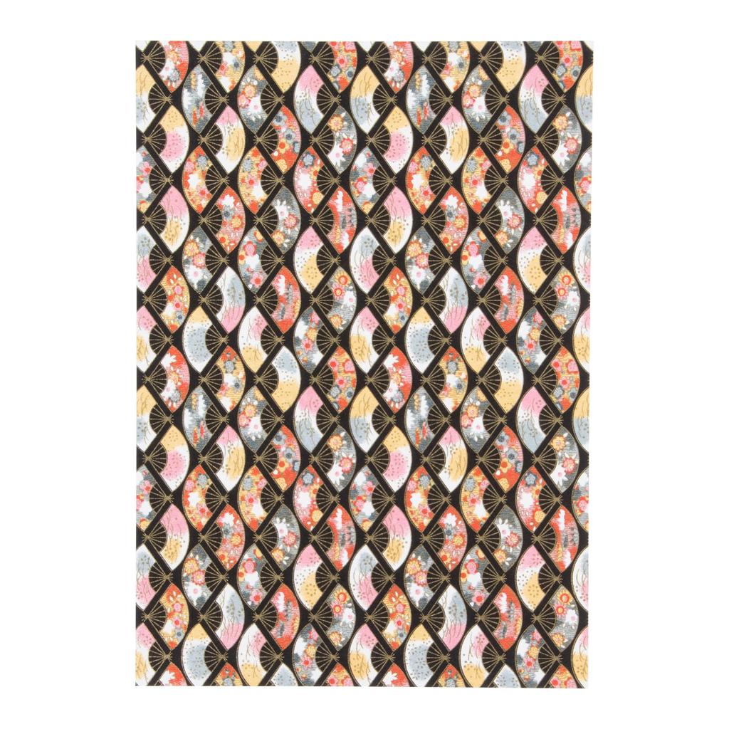 Kawasumi Washi Chiyogami Yuzen B4 10 10 Sheets per Black Washi, Size, Patterns, Pack,