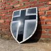 Set of 2 Medieval Knights Viking Templar Red Cross and Black Cross Shield Knightfall Authentic Hand Forged Shield 71.12 Cm
