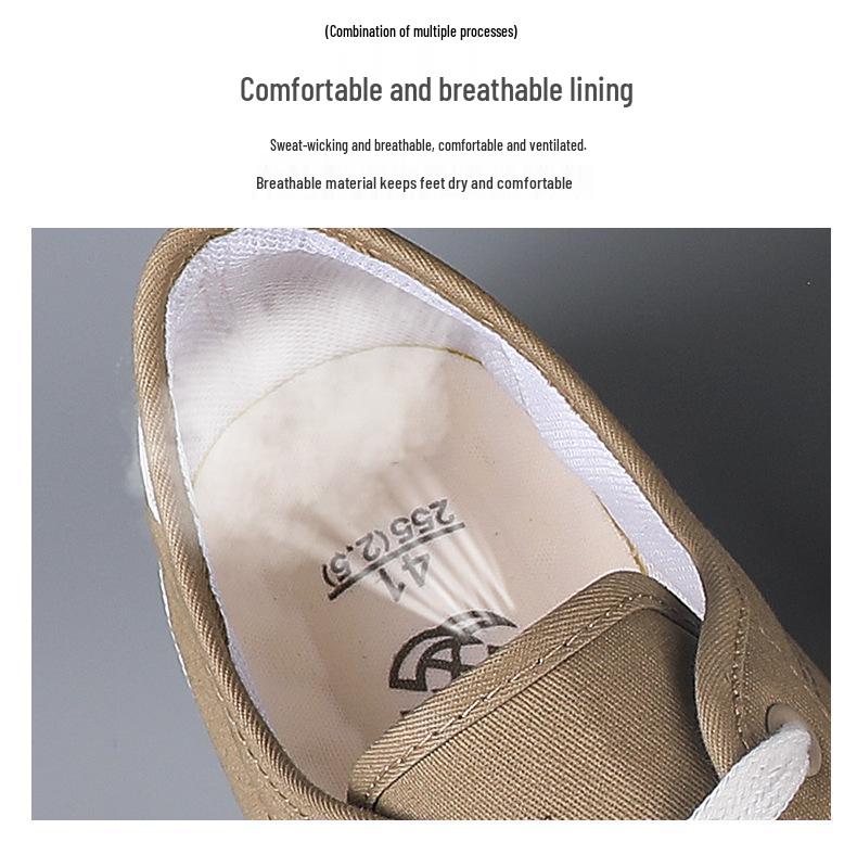 Spring Men's Lightweight Breathable Cloth Shoes - Comfortable, Versatile Lace-up