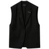 Sancai Women's Notched Lapel Mid-Length Vest